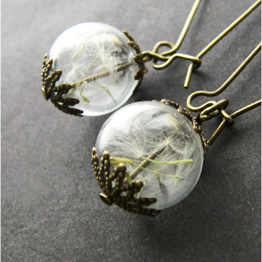 Orecchini Dandelion in Argento Antico