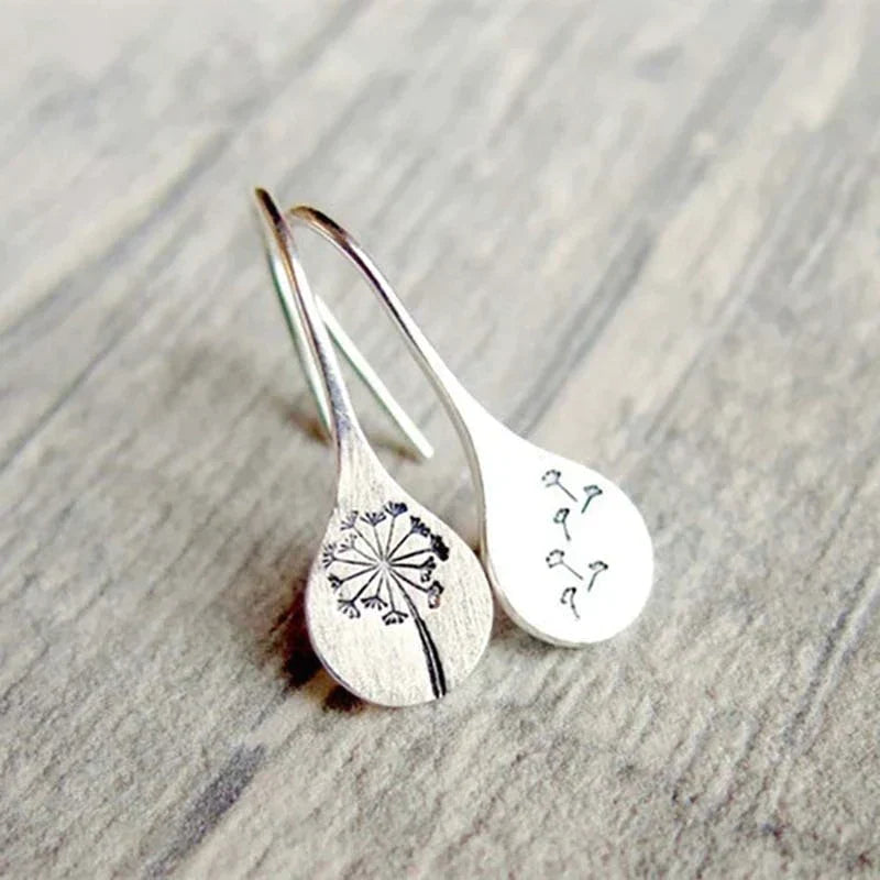 Orecchini in argento 925 con dente di leone