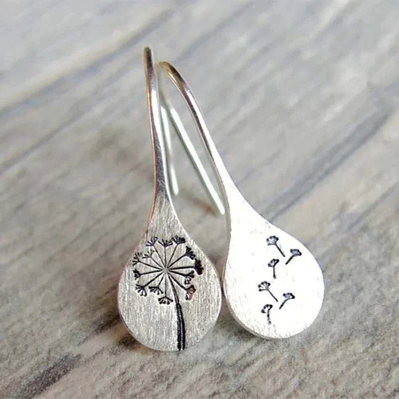 Orecchini in argento 925 con dente di leone
