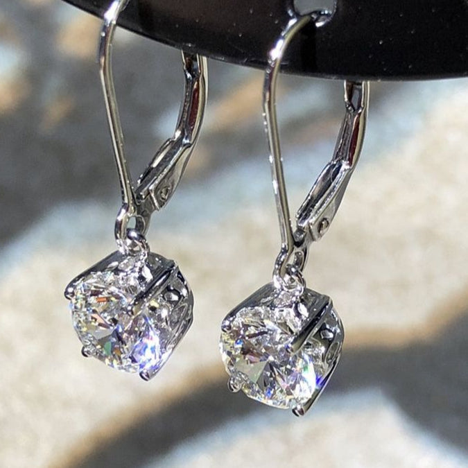 Aretes Elegantes Con Circonitas Vintage