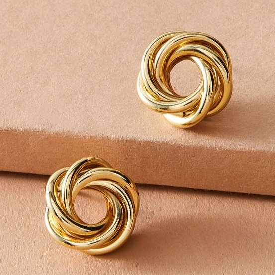 Orecchini d'oro a spirale vintage