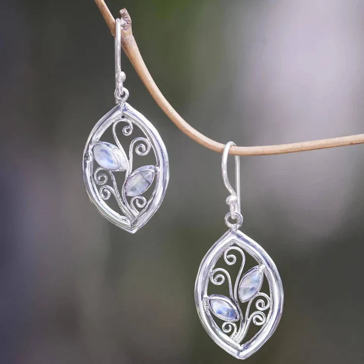 Aretes Hiedra Circonita en Plata