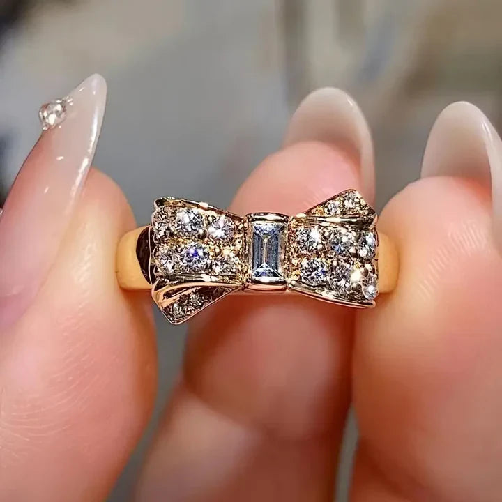 Anillo Lazo Brillante Vintage
