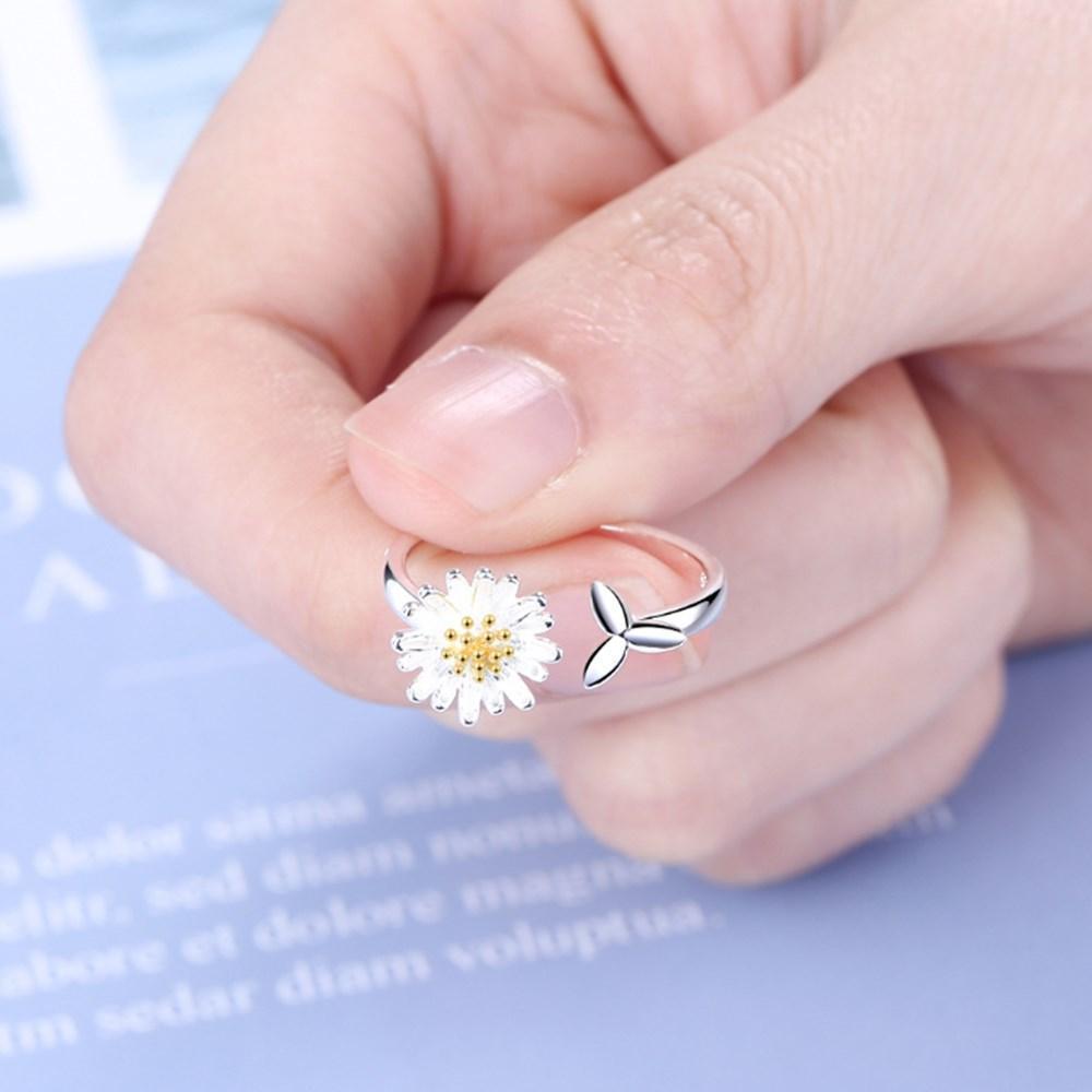 Anello Girasole Regolabile in Argento